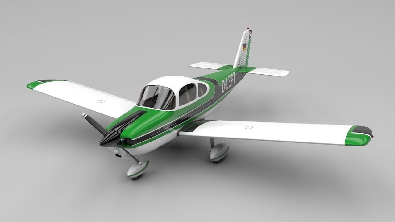 Fuji FA-200 Aero Subaru Low-poly 3D model_2