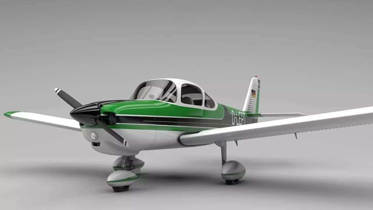 Fuji FA-200 Aero Subaru Low-poly 3D model_0