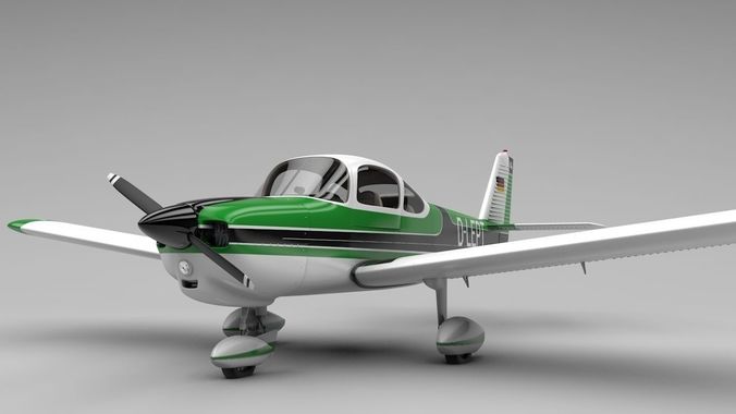 Fuji FA-200 Aero Subaru Low-poly 3D model