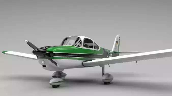 Fuji FA-200 Aero Subaru Low-poly 3D model
