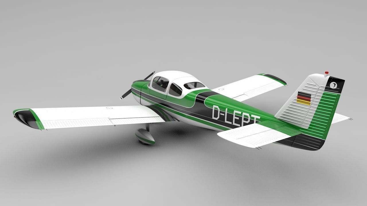 Fuji FA-200 Aero Subaru Low-poly 3D model_1
