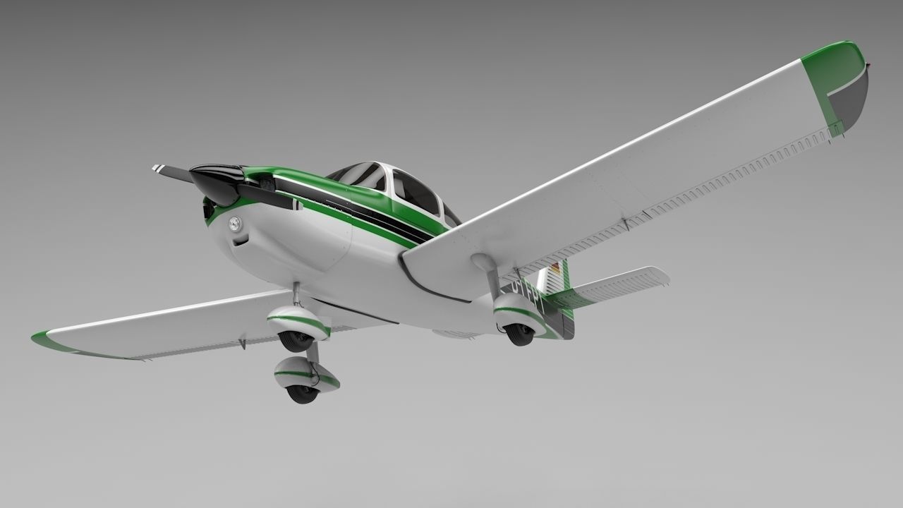 Fuji FA-200 Aero Subaru Low-poly 3D model_8