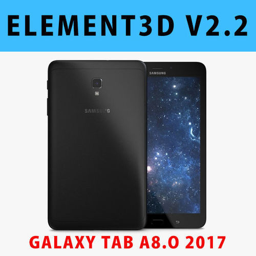 E3D - Samsung Galaxy tab A 8 2017 Black  3D model