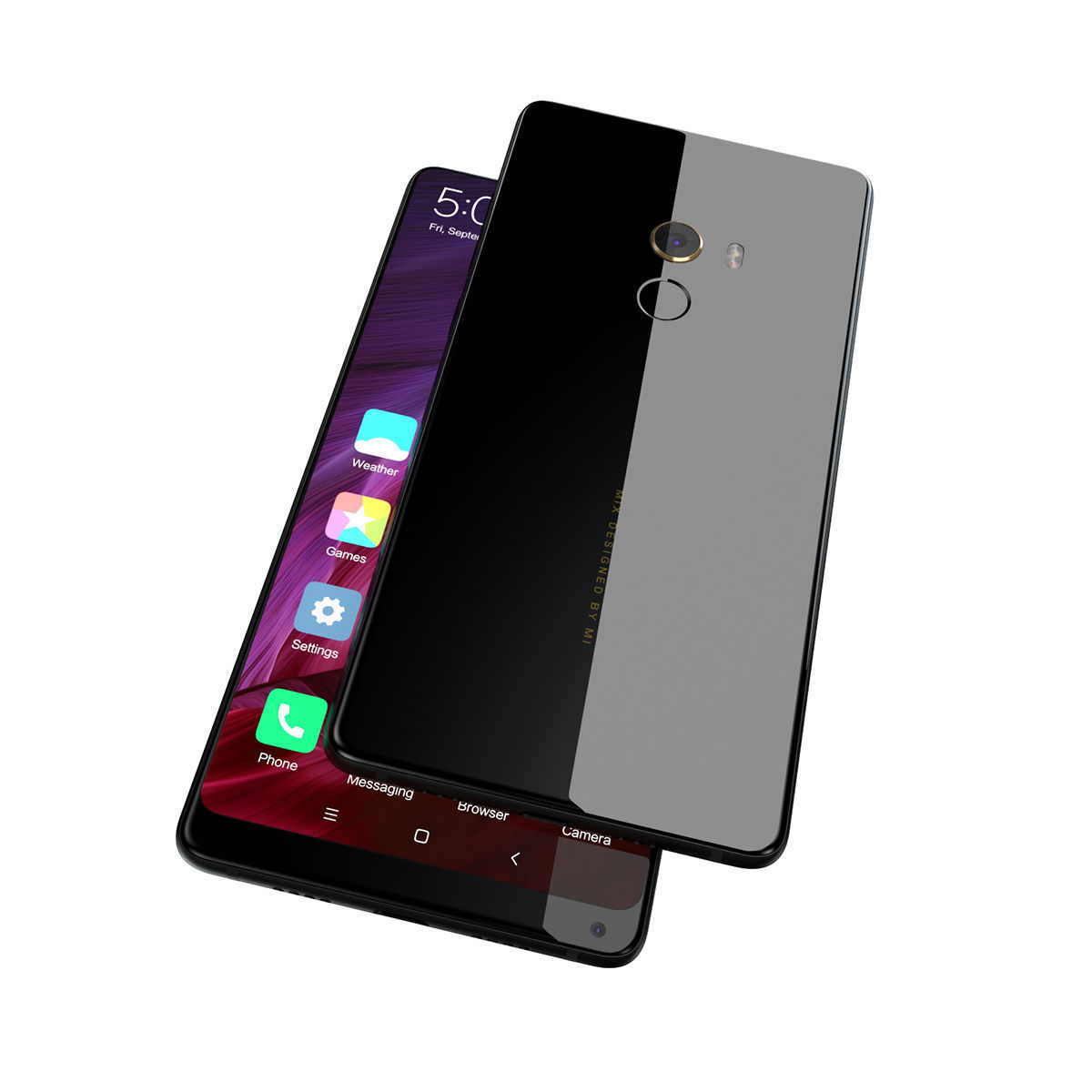 Xiaomi Mi Mix 2 Black  3D model_2