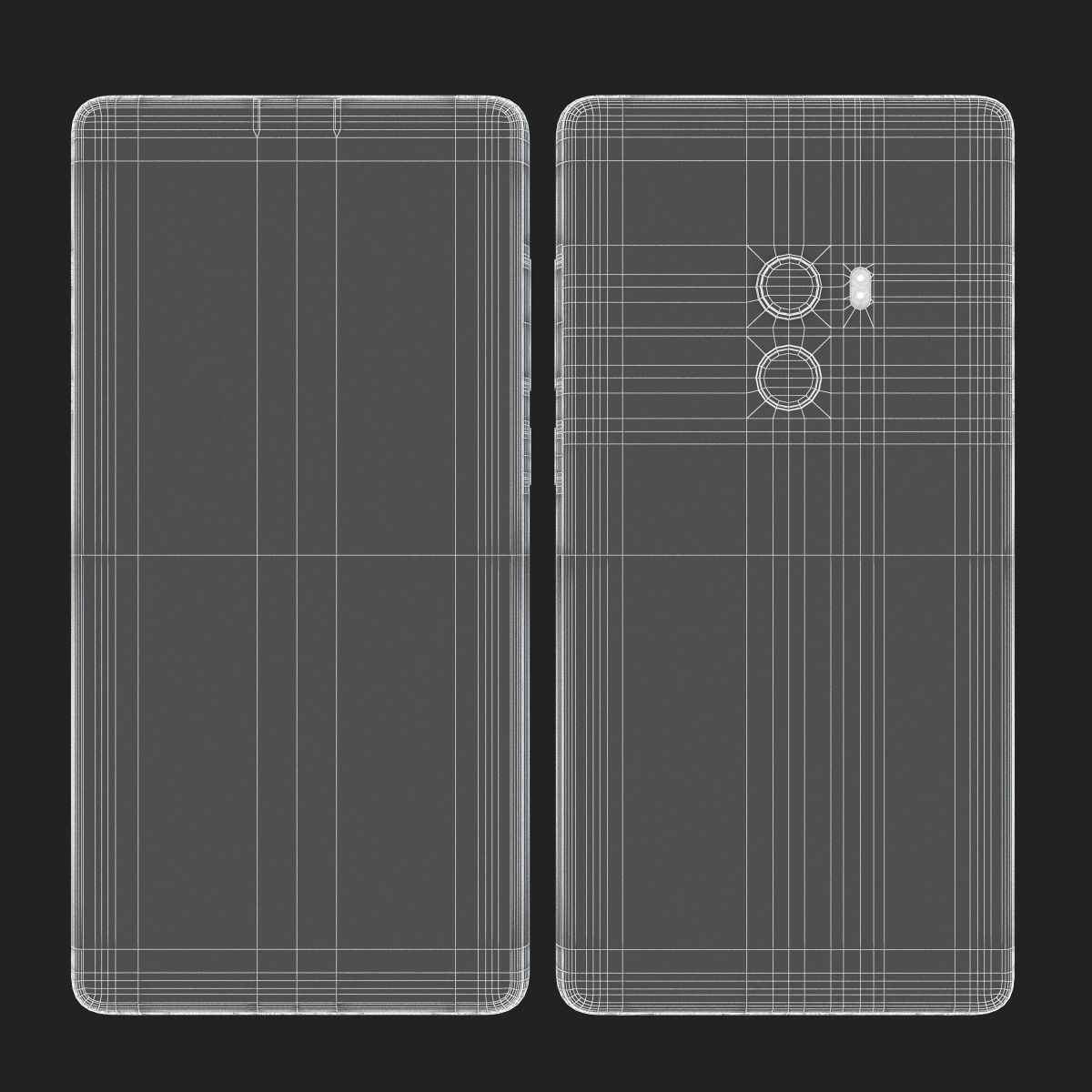 Xiaomi Mi Mix 2 Black  3D model_14