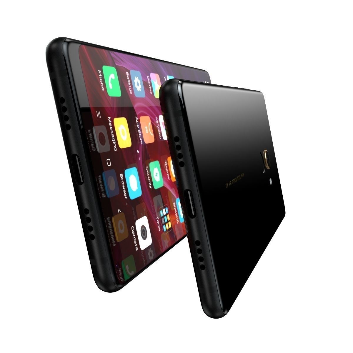 Xiaomi Mi Mix 2 Black  3D model_7