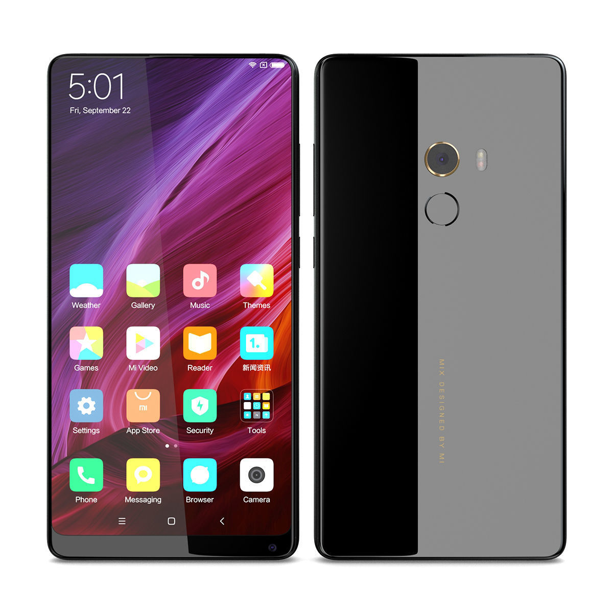 Xiaomi Mi Mix 2 Black  3D model_8
