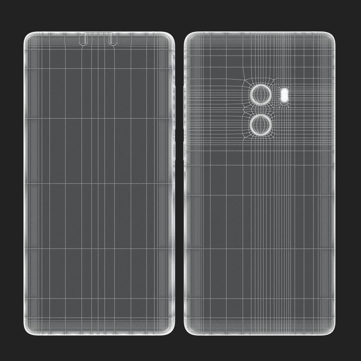 Xiaomi Mi Mix 2 Black  3D model_15