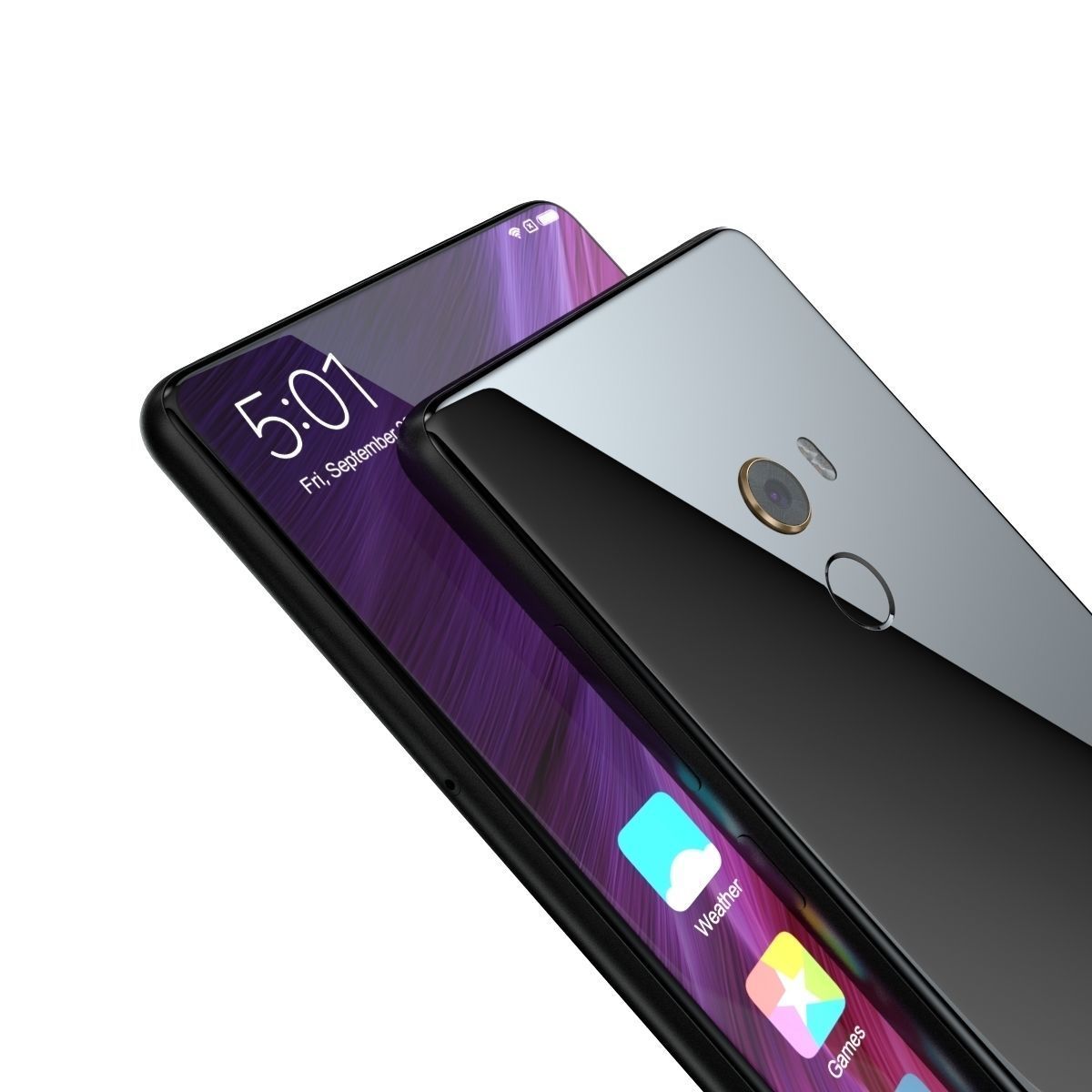 Xiaomi Mi Mix 2 Black  3D model_11