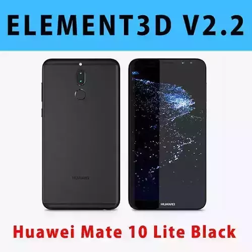 E3D - Huawei Mate 10 Lite Black 3D model