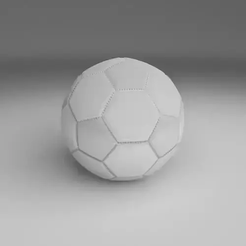 High Quality White Football Low-poly 3D model