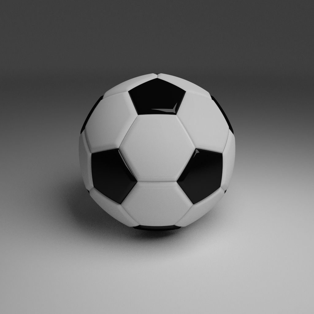 High Quality Classic Football Low-poly 3D model_1