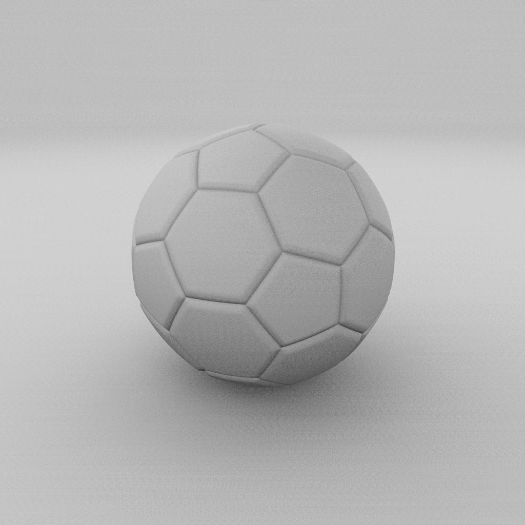High Quality Classic Football Low-poly 3D model_6