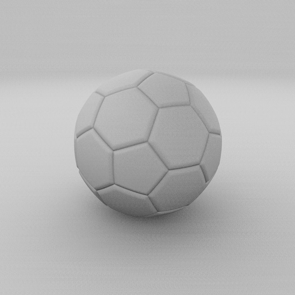 High Quality Classic Football Low-poly 3D model_5