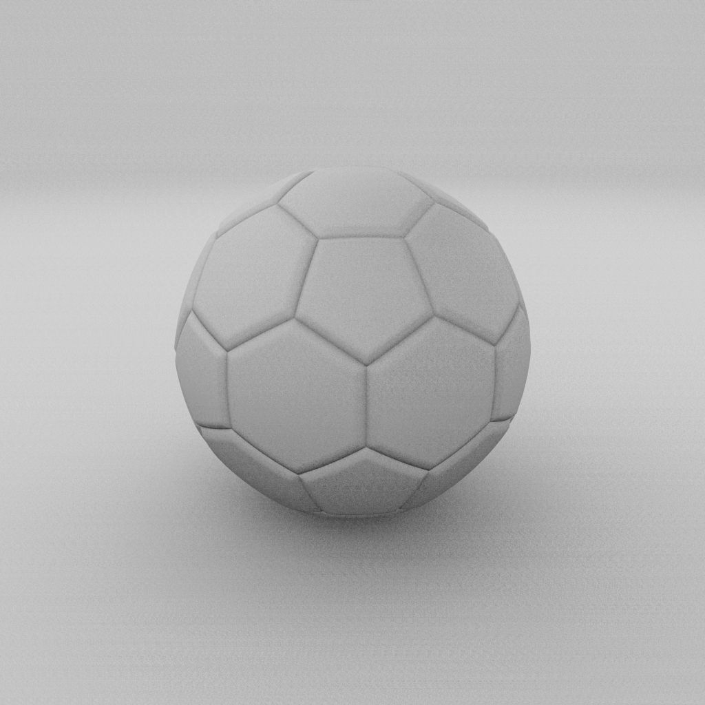 High Quality Classic Football Low-poly 3D model_4