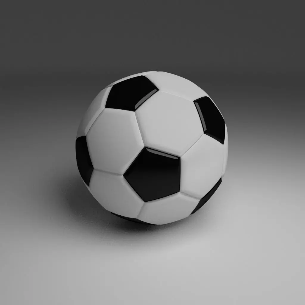 High Quality Classic Football Low-poly 3D model_0