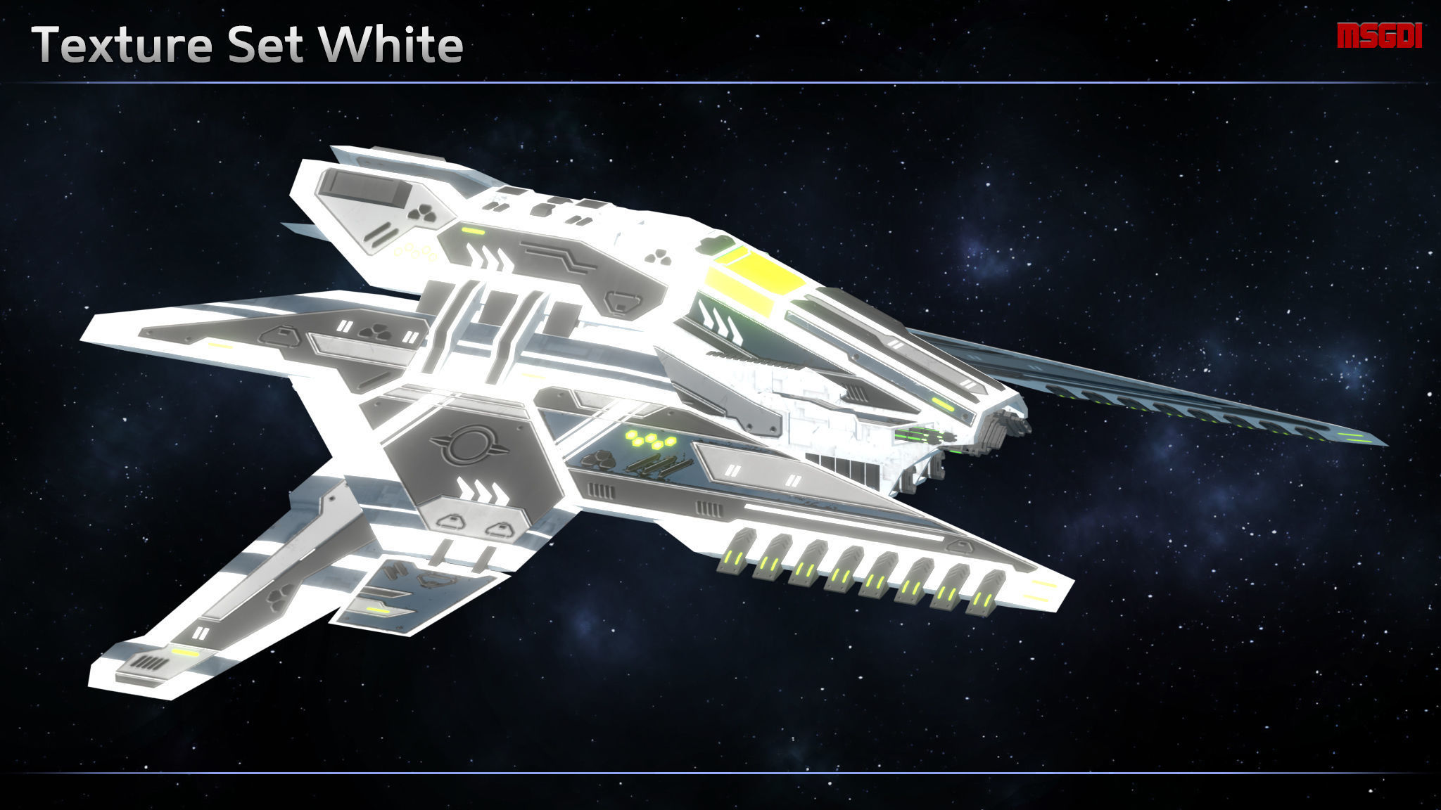 Spaceship Enkar Republic Gunboat Kantaar Low-poly 3D model_10