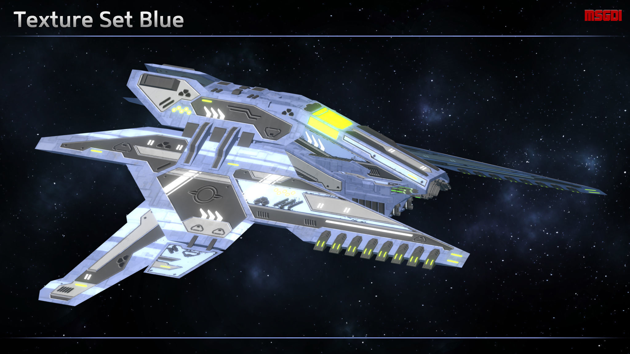 Spaceship Enkar Republic Gunboat Kantaar Low-poly 3D model_5