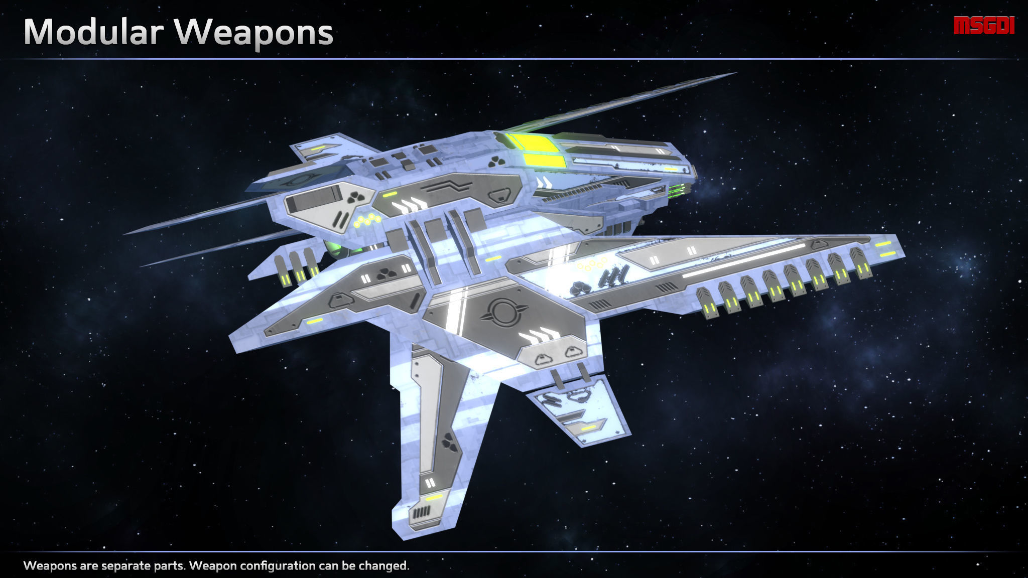 Spaceship Enkar Republic Gunboat Kantaar Low-poly 3D model_3