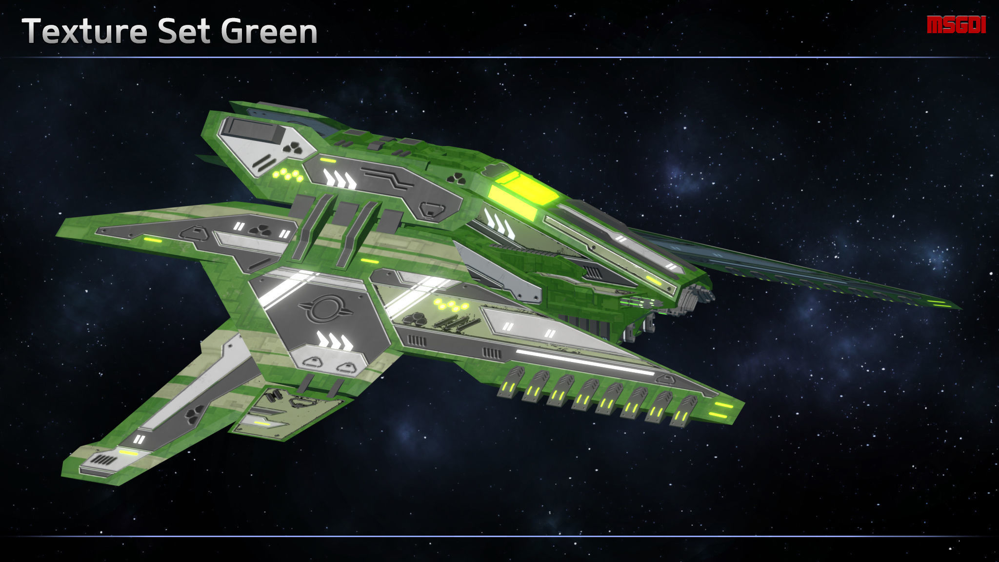 Spaceship Enkar Republic Gunboat Kantaar Low-poly 3D model_7