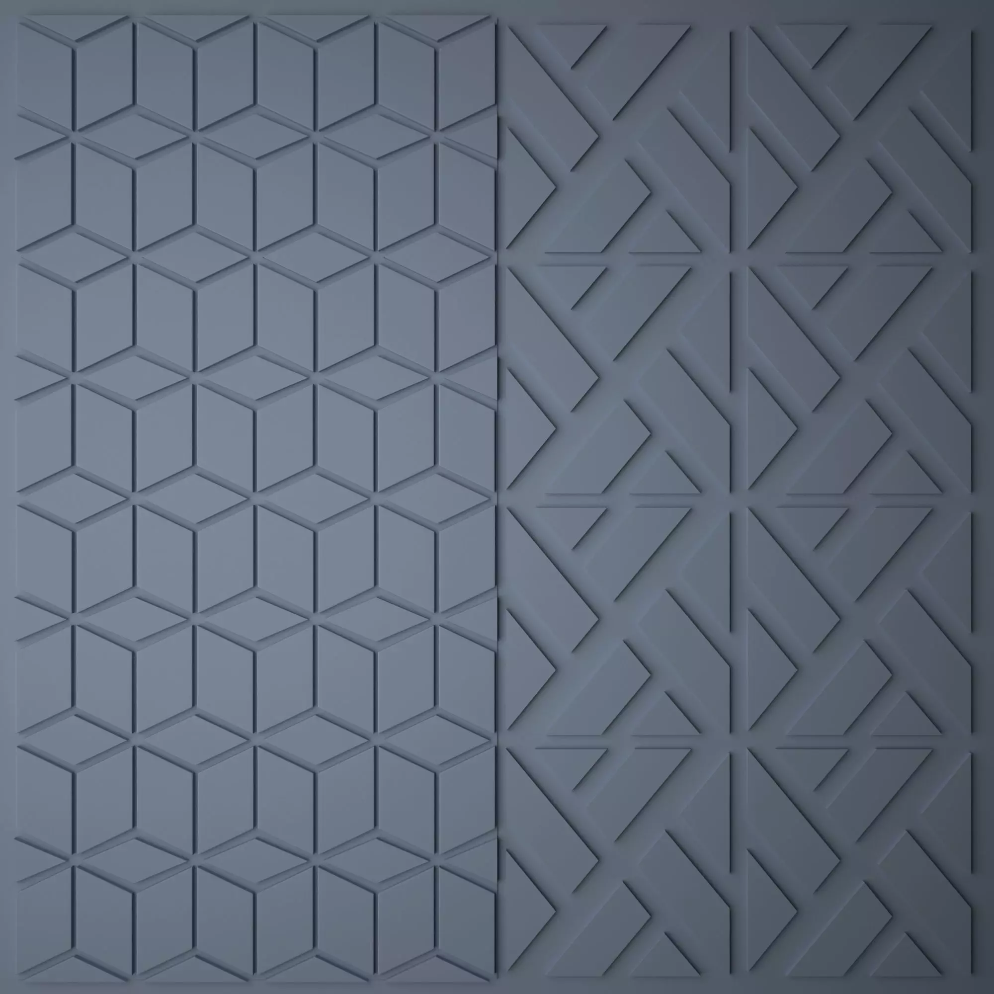 Polygonal Panel 3D model_0