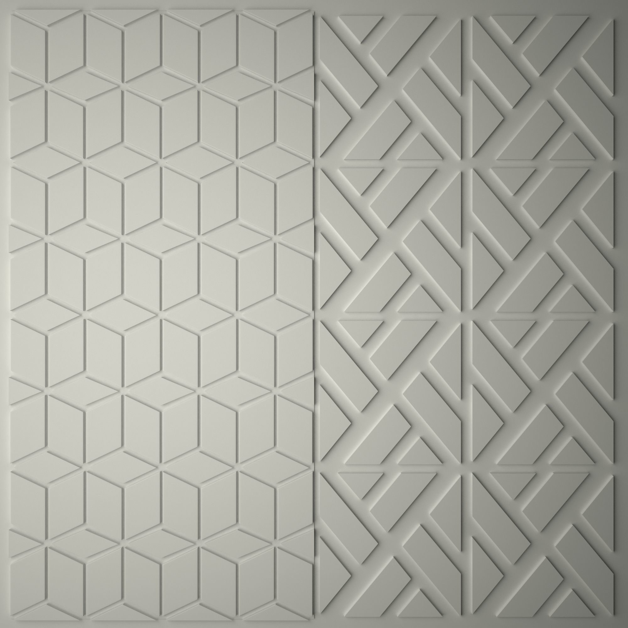 Polygonal Panel 3D model_2