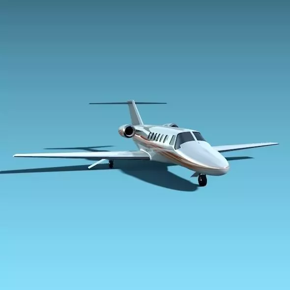 Cessna Citation CJ2 business jet 3D model_0