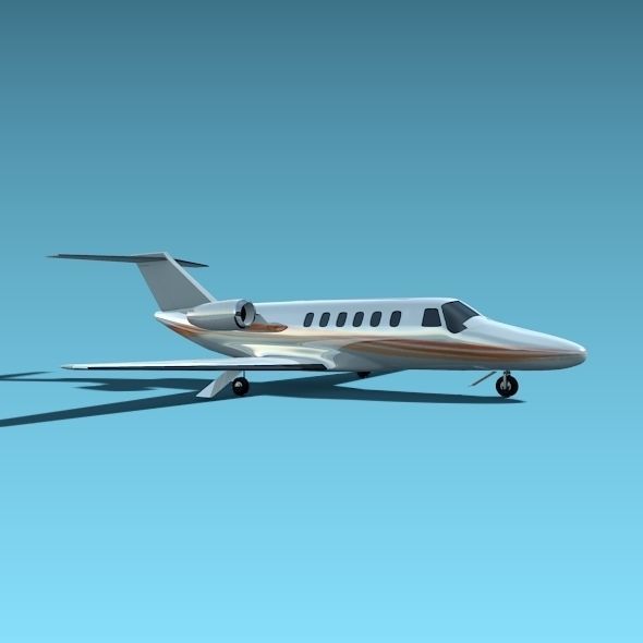 Cessna Citation CJ2 business jet 3D model_6