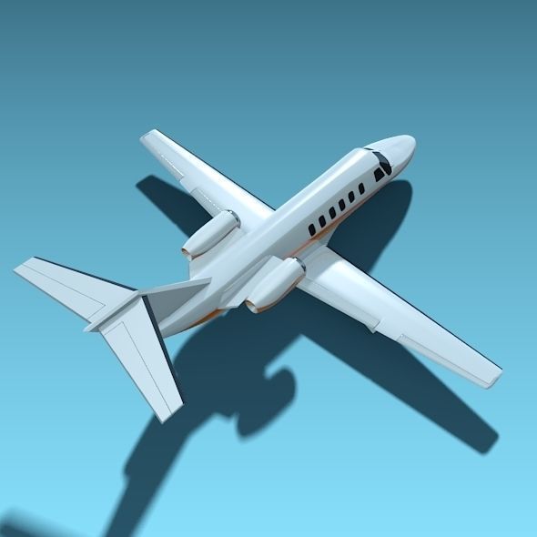 Cessna Citation CJ2 business jet 3D model_4