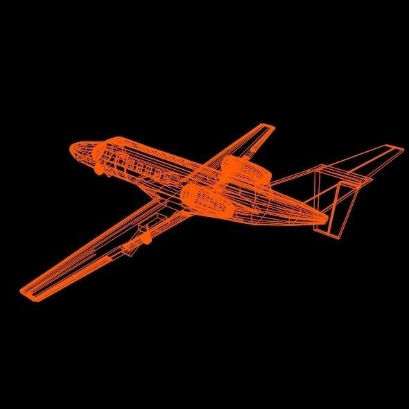 Cessna Citation CJ2 business jet 3D model_8