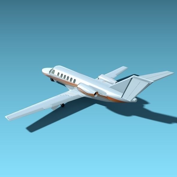 Cessna Citation CJ2 business jet 3D model_2