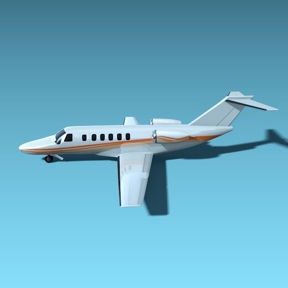 Cessna Citation CJ2 business jet 3D model_5