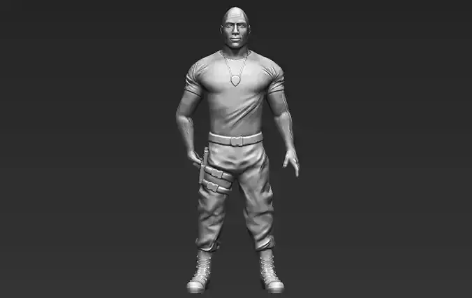 Dwayne The Rock Johnson Fast and Furious 3D printing ready  3D print model