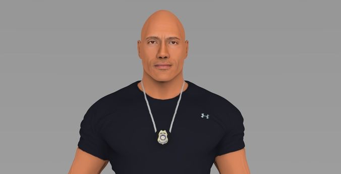 Dwayne Johnson Fast and Furious ready for full color 3D printing 3D print model