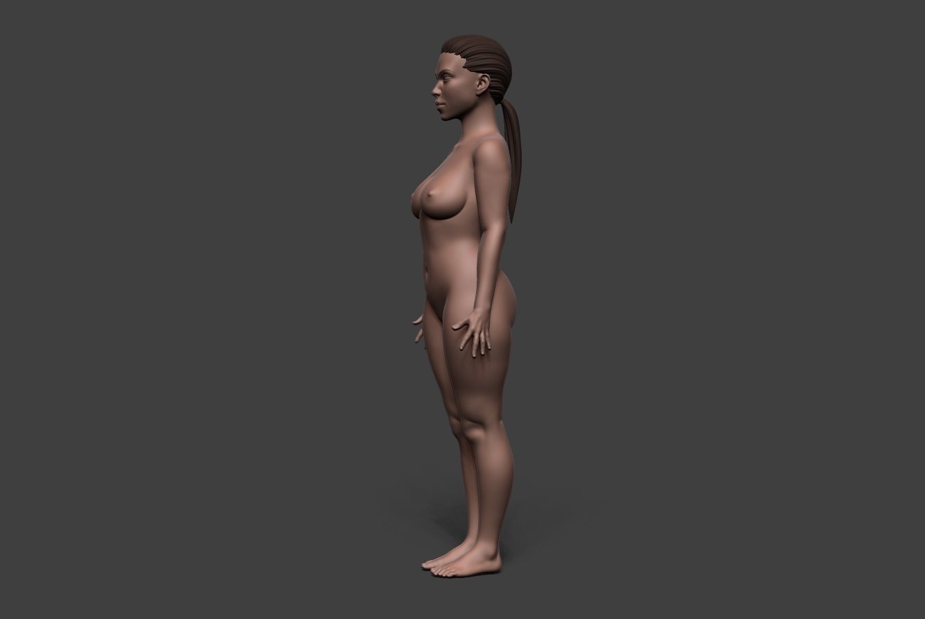 Female Body Basemesh 6 3D model_5