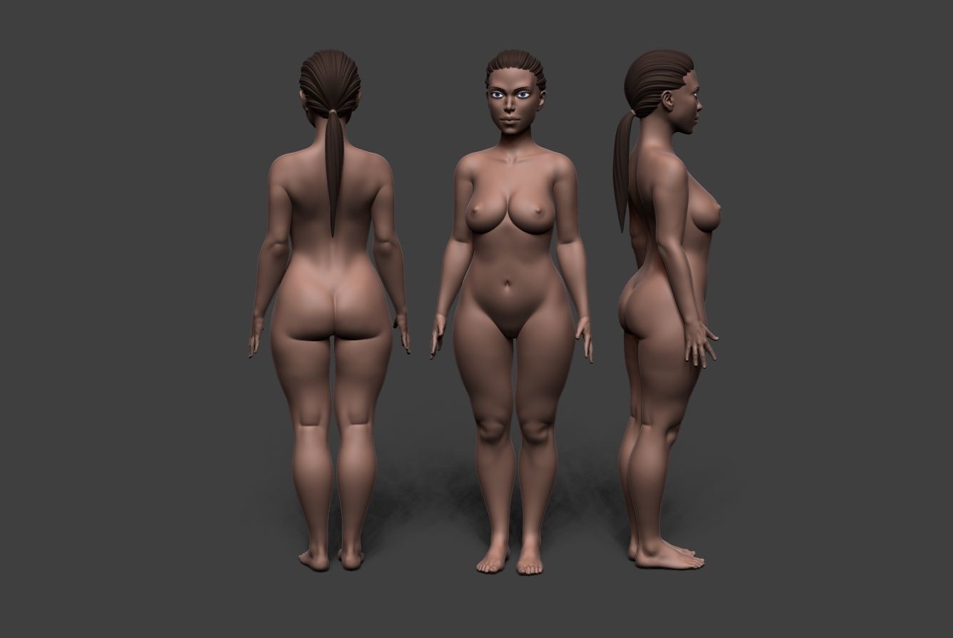 Female Body Basemesh 6 3D model_1
