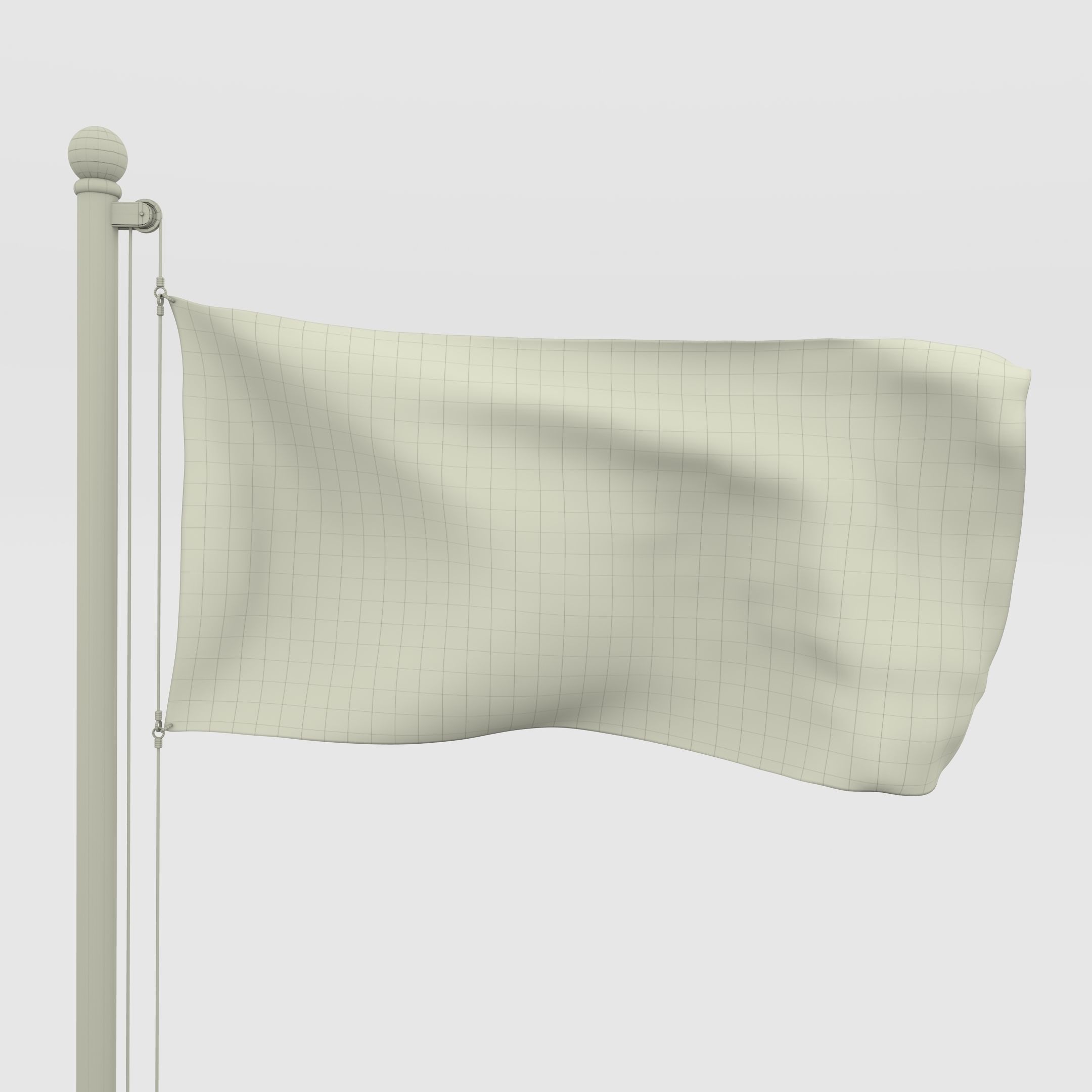 Animated German Flag Pack 3D model_11