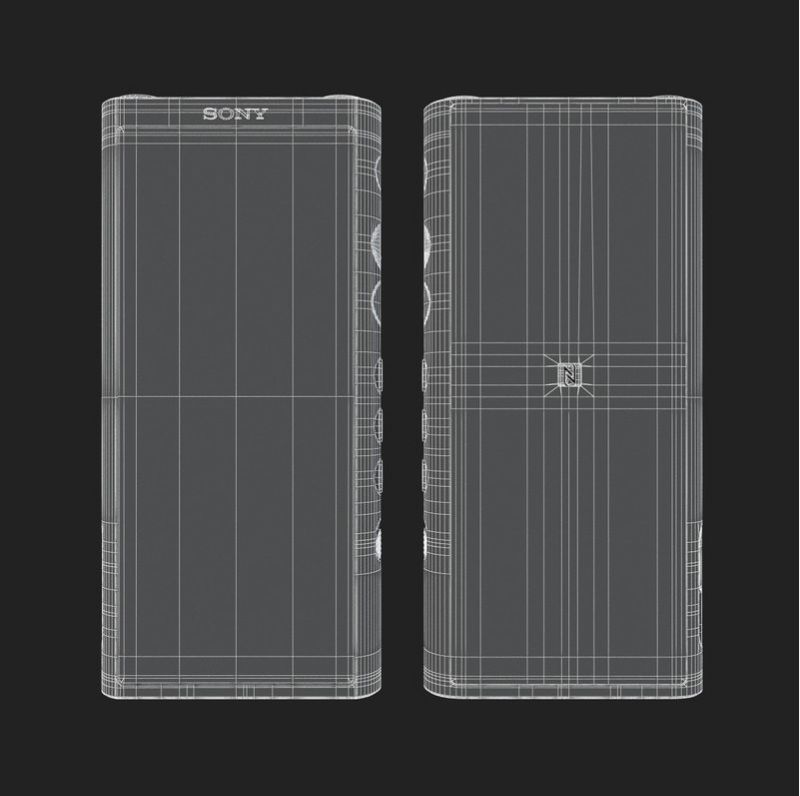 E3D - Sony Walkman NW-ZX300 MP3 Players 3D 3D model 3D model_6