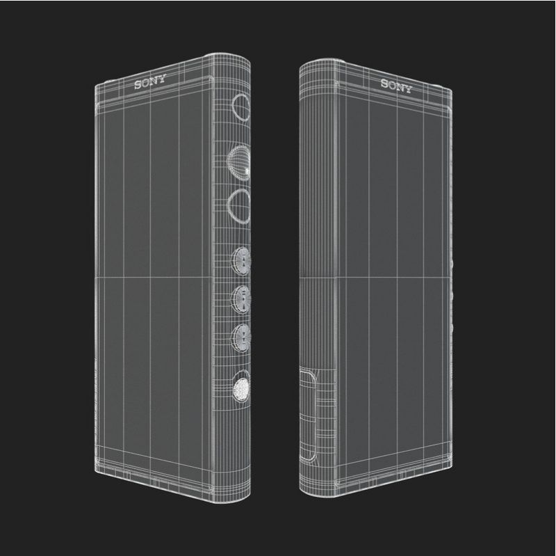 E3D - Sony Walkman NW-ZX300 MP3 Players 3D 3D model 3D model_7