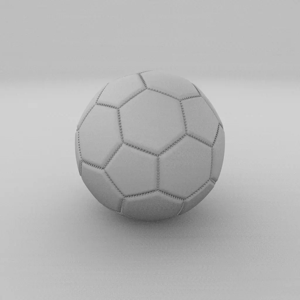 Old Used Football 3D model
