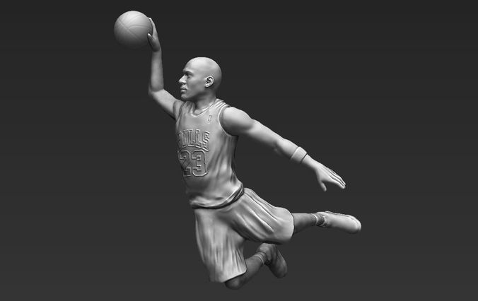 Michael Jordan 3D printing ready stl obj formats 3D print model