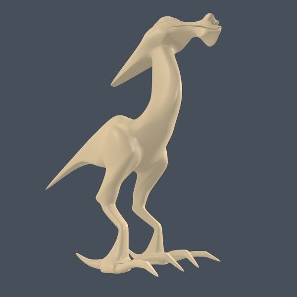 Alien dinosaur creature 3D print model_11