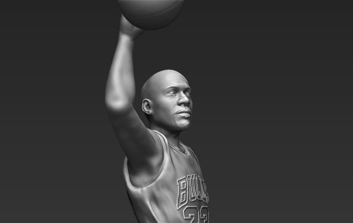 Michael Jordan ready for full color 3D printing  3D print model_31