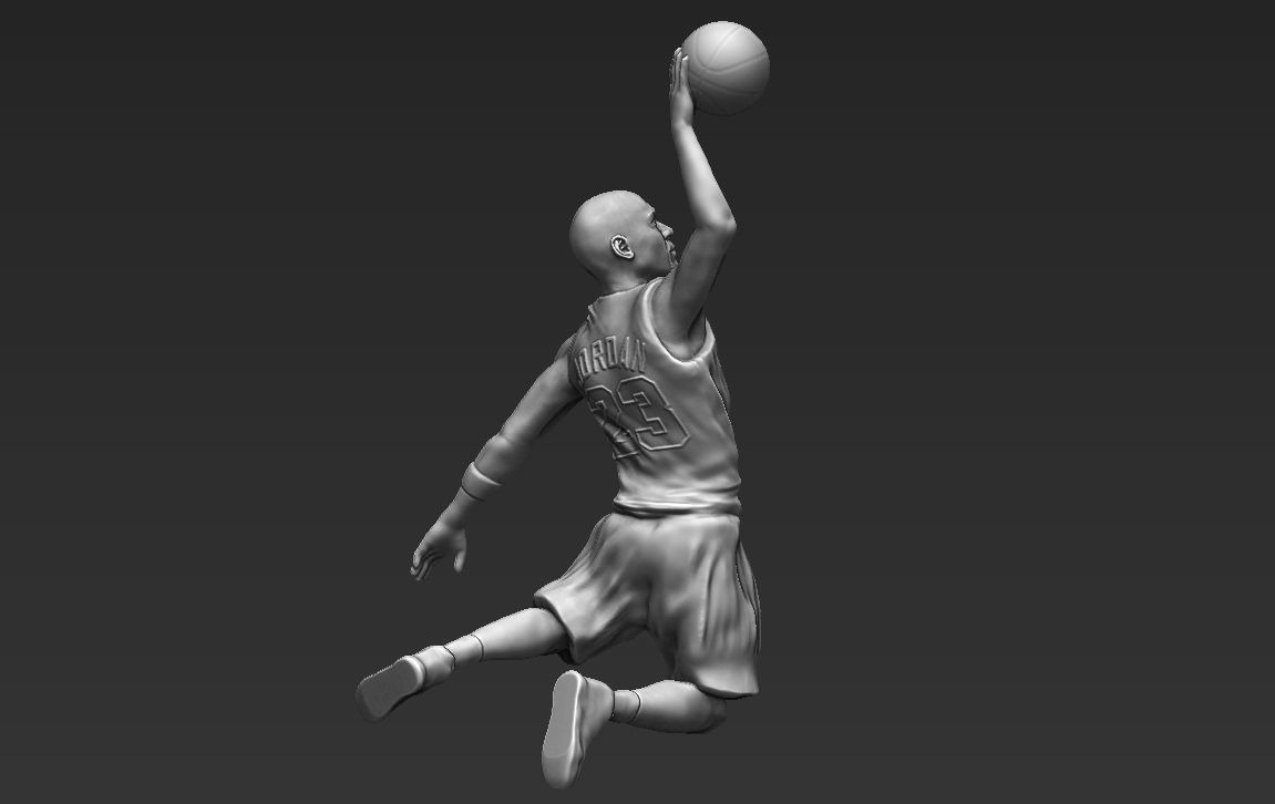 Michael Jordan ready for full color 3D printing  3D print model_29