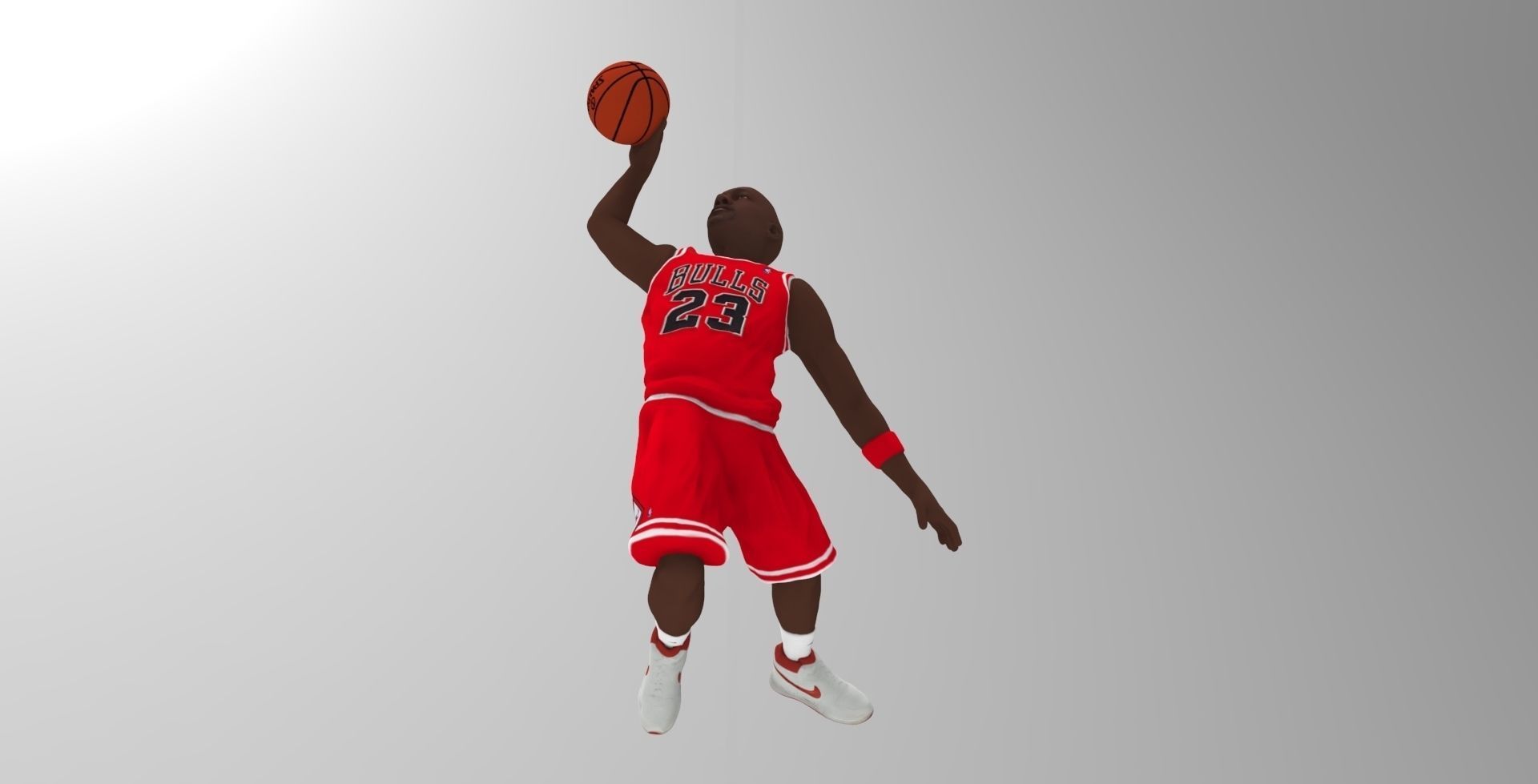 Michael Jordan ready for full color 3D printing  3D print model_9