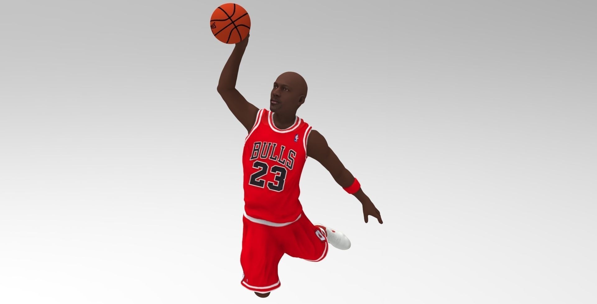 Michael Jordan ready for full color 3D printing  3D print model_2