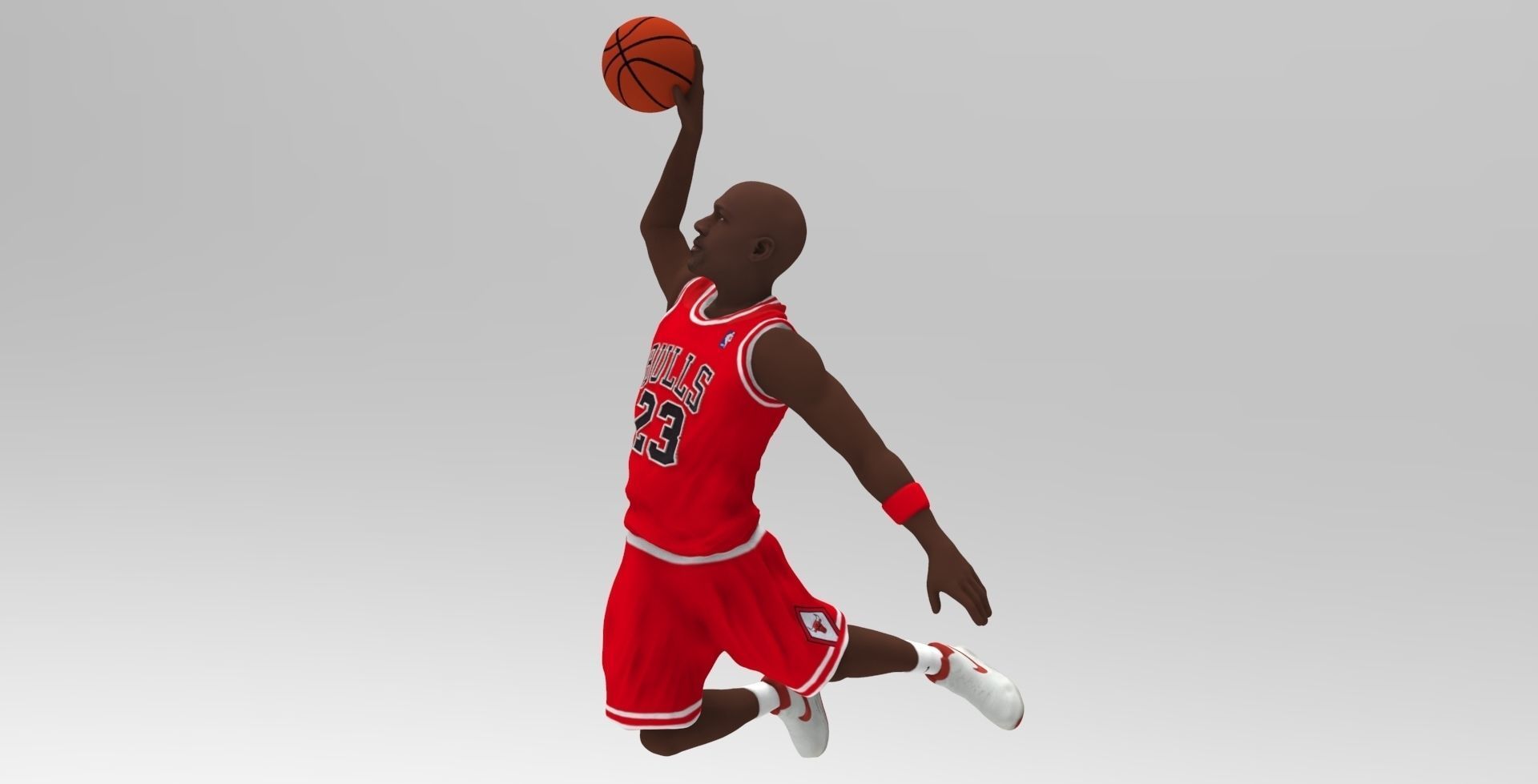 Michael Jordan ready for full color 3D printing  3D print model_3