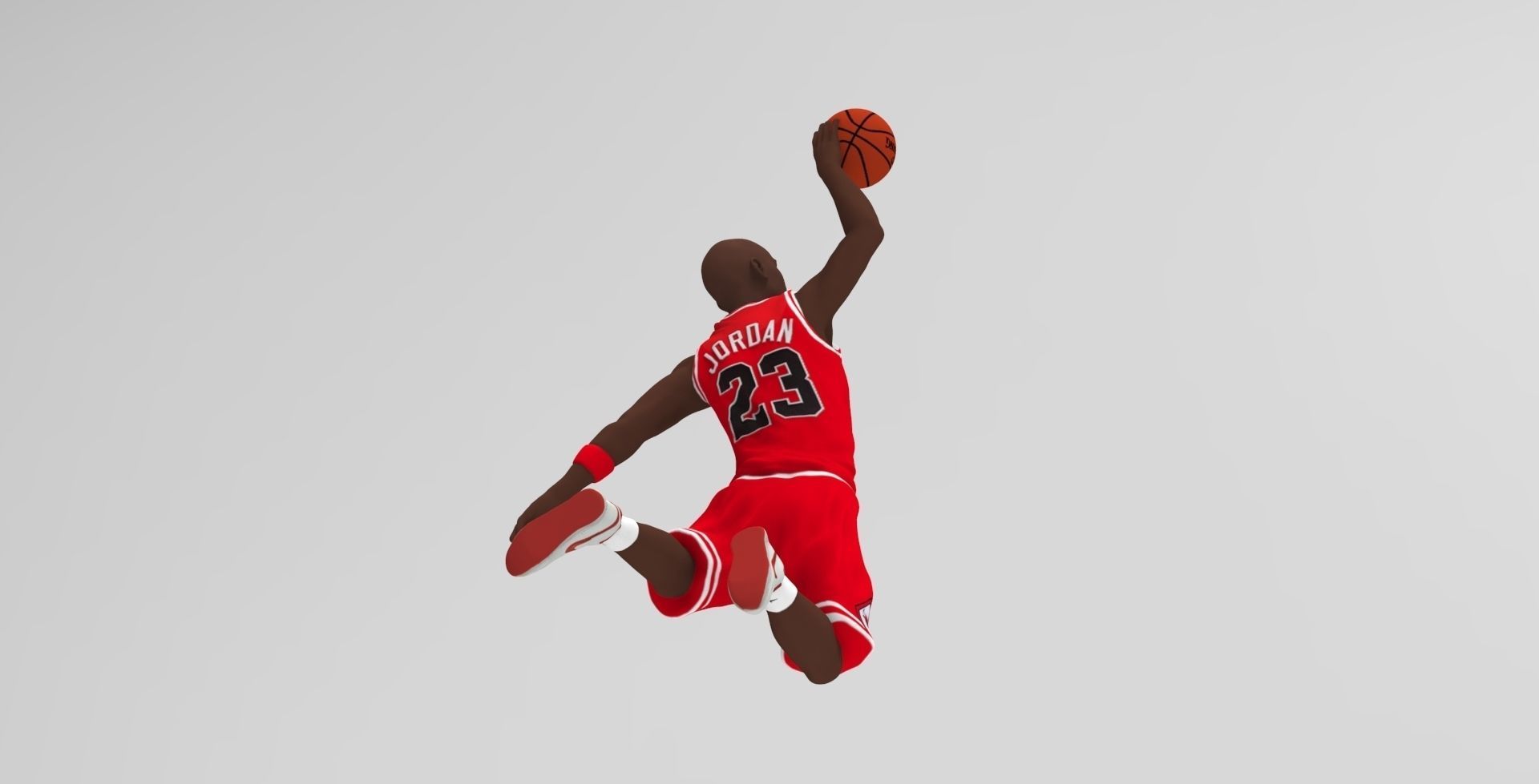 Michael Jordan ready for full color 3D printing  3D print model_10