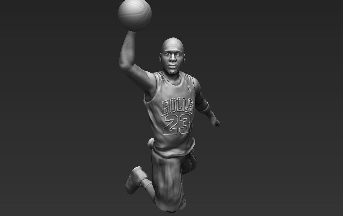 Michael Jordan ready for full color 3D printing  3D print model_22
