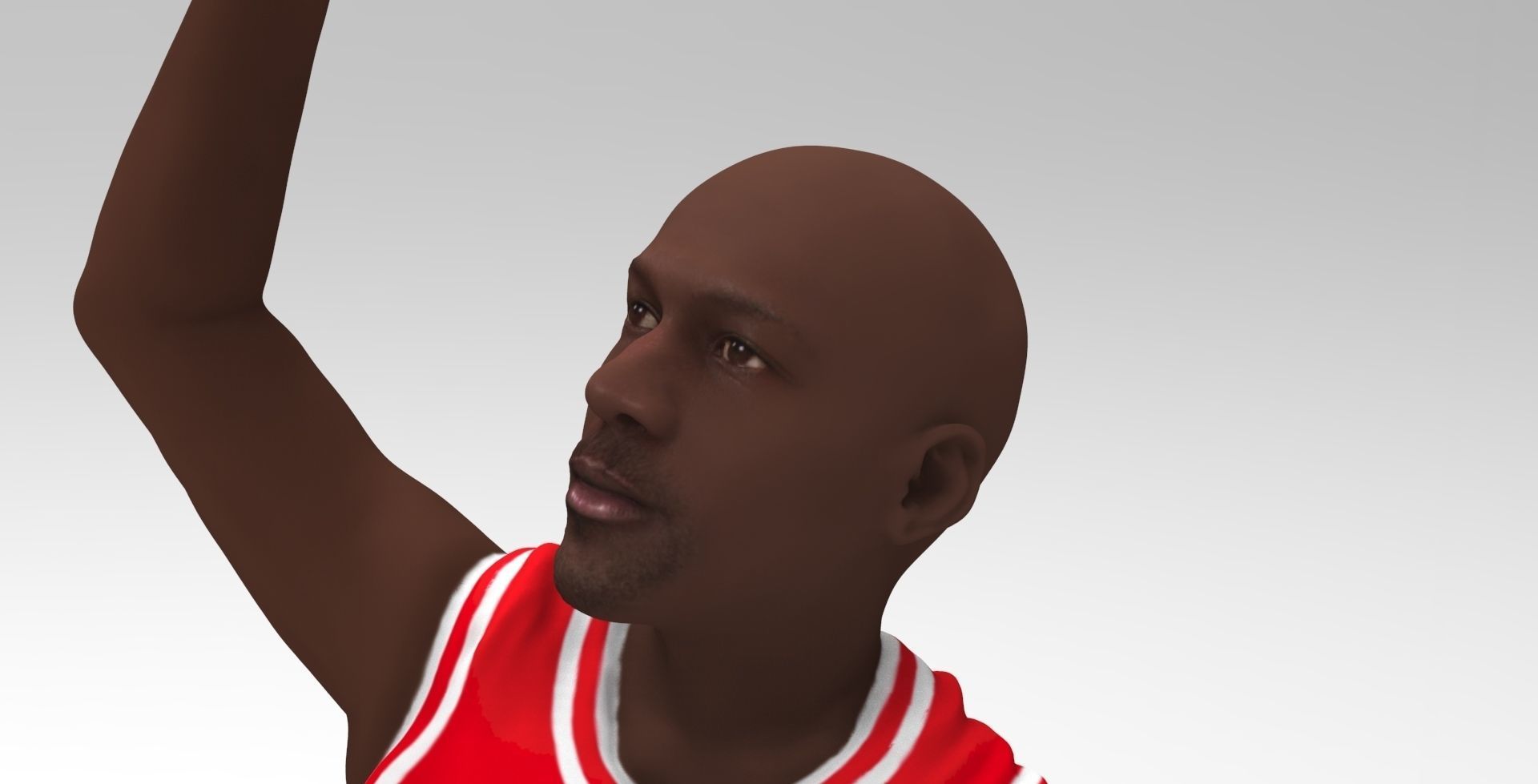 Michael Jordan ready for full color 3D printing  3D print model_21